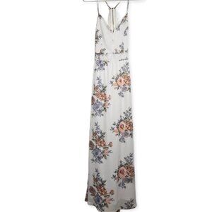 Rue21 Floral V-Neck Open Back Dress/Lace Back